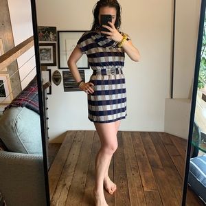 Beautiful plaid dress, comes with matching belt!